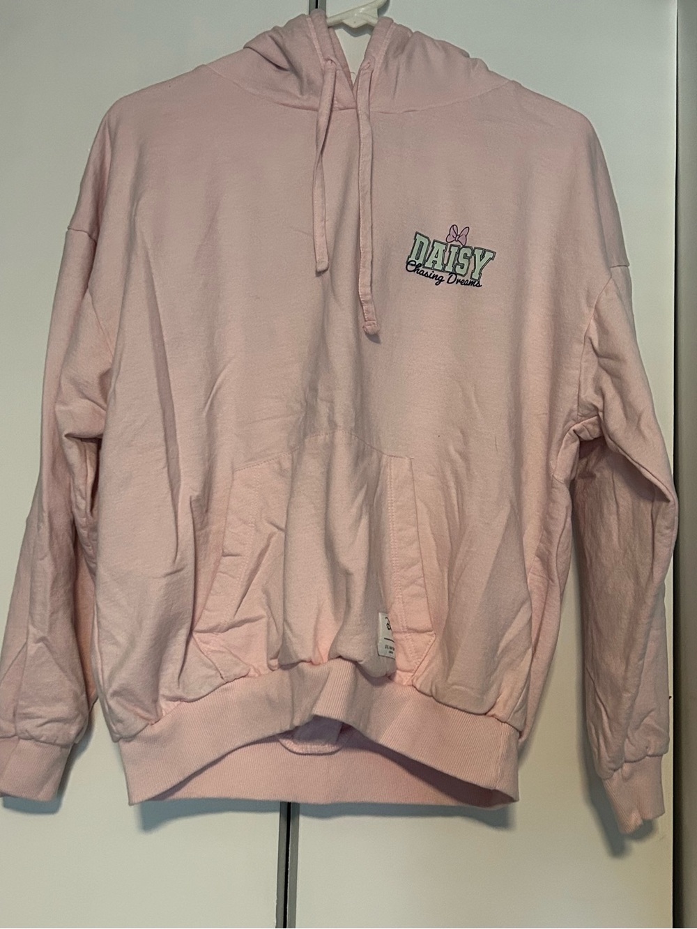 Skinnydip London Disney Daisy Duck Run Club Pink Graphic Hoodie Size M
